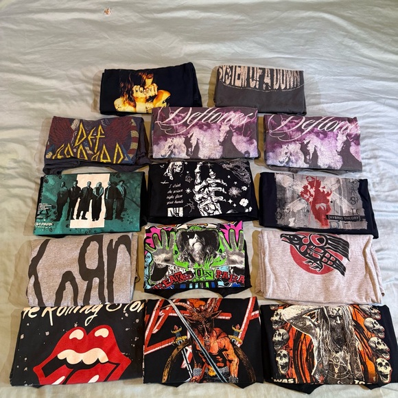 Band T-Shirts Lot - Deftones Linkin Park Rob Zombie & More